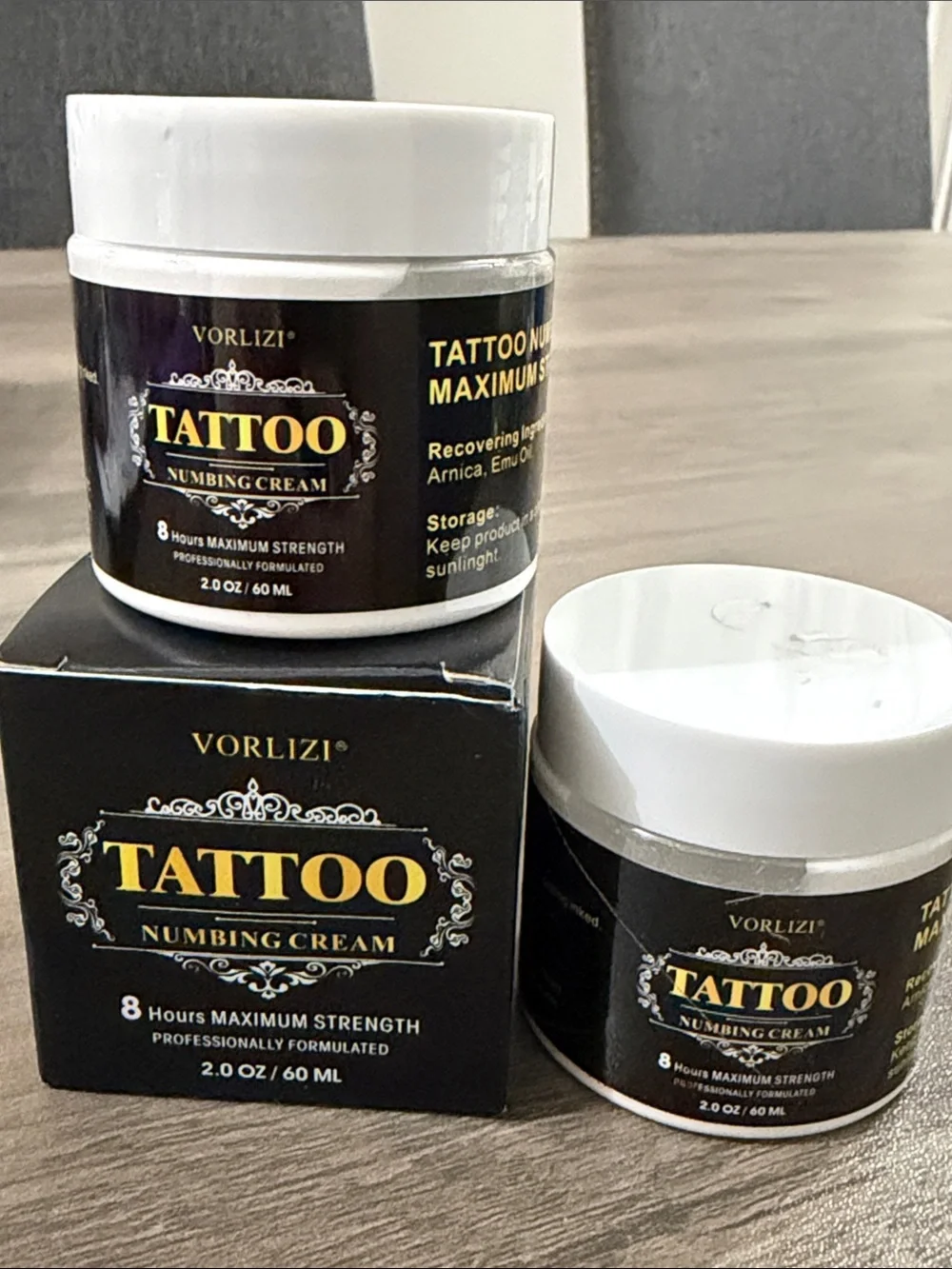 Tattoo Numbing Cream, 8 Hour Max Strength, 2 Pack! RV:$44!